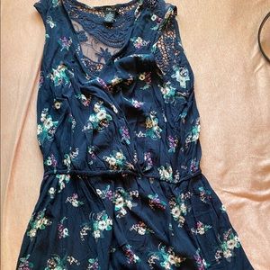 Blue Floral Romper